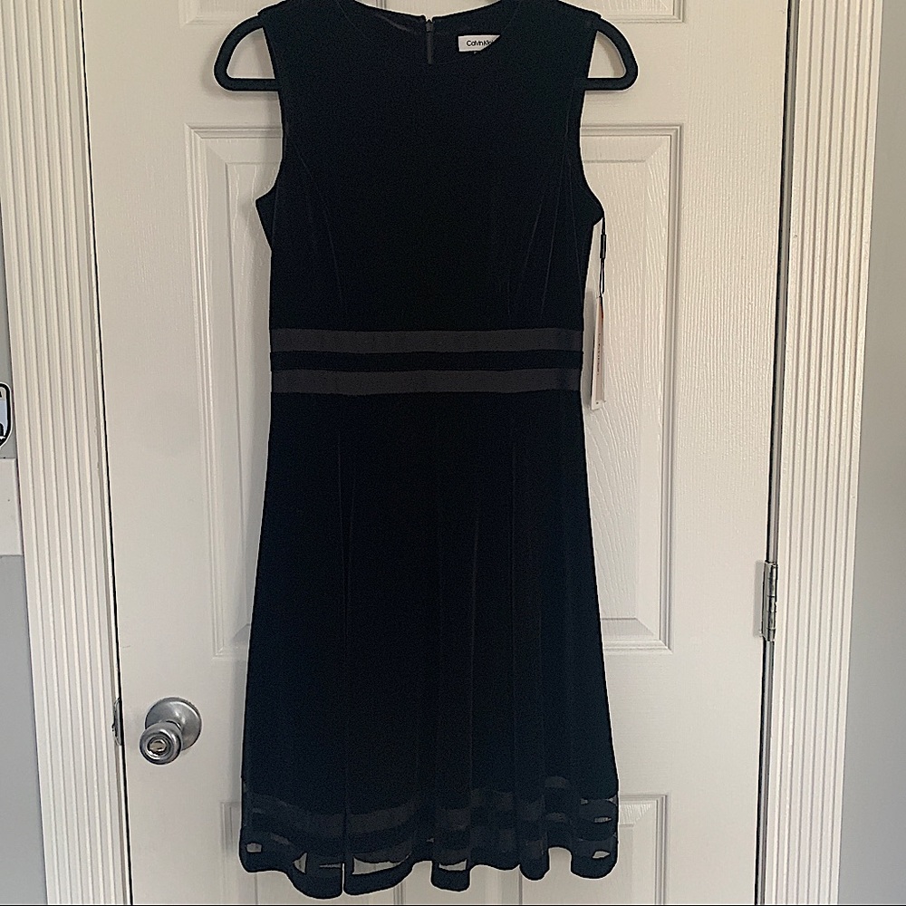 Calvin Klein Black Velvet Dress